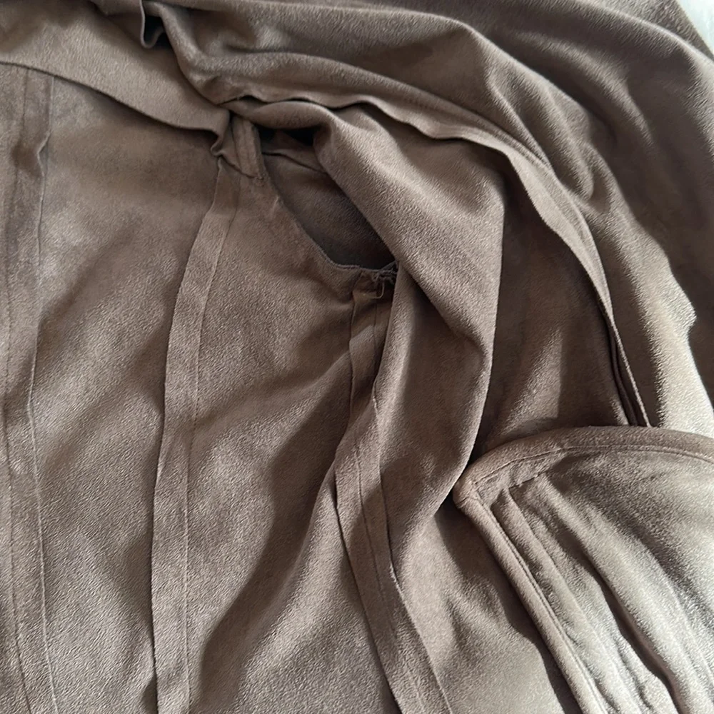 Faux Suede Moto Jacket (Buff) - Picture 7 of 7